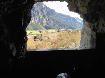 Blick aus einem Tunnel.
