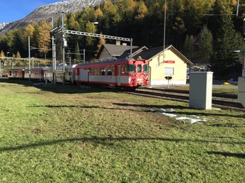 Der Bahnhof Hospental als Start- und Zielpunkt der Wanderung