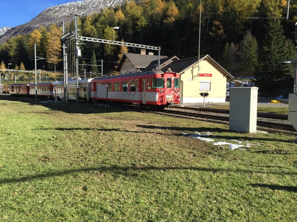 Der Bahnhof Hospental als Start- und Zielpunkt der Wanderung