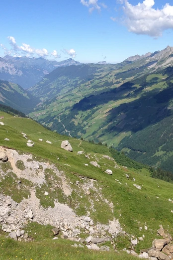 Blick vom Griess hinaus ins Schächental