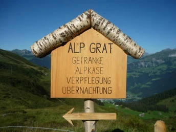 Für Verpflegung ist unterwegs gesorgt: Alpbeizli Alp Grat