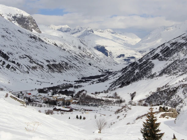 Aussicht hinaus über das Urserental