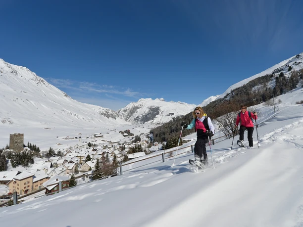 Ein wunderbarer Blick hinunter nach Hospental
