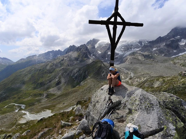 Eines der schönsten Gipfelkreuze auf den Schafberg