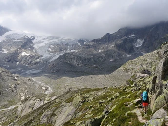 Das Wetter ist ab und zu wild in den Hochalpen.