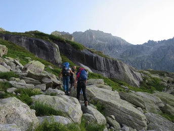 Von der Albert-Heim-Hütte Richtung Dammahütte