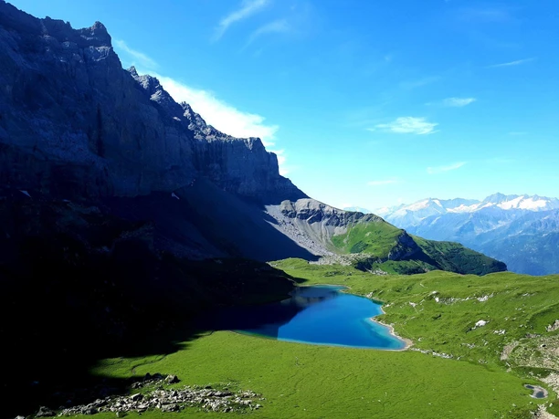 Blick auf den Seewlisee vom Seewligrat
