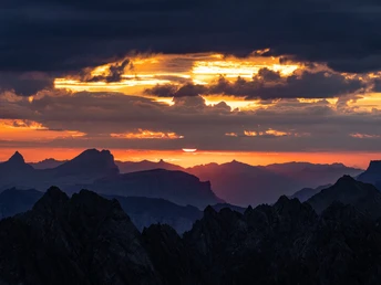 Sonnenuntergang Sewenhütte
