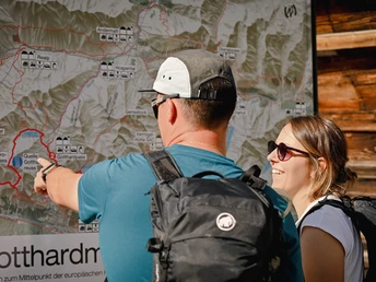 Blick auf Karte vom 4-Quellen-Weg