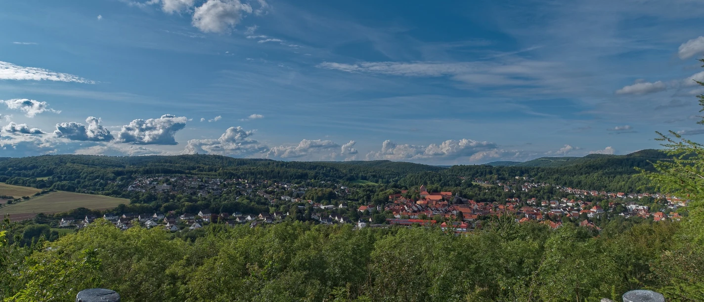 Blick Aussichtsplattform "Heimatblick" Hardegsen