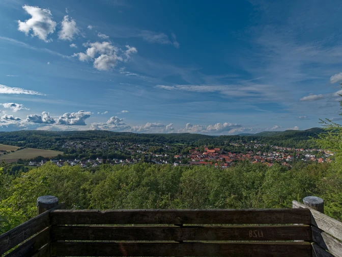 Blick Aussichtsplattform "Heimatblick" Hardegsen