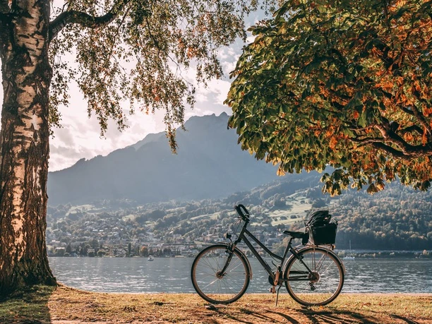auf der Velroute Luzern-Horw-Kastanienbaum