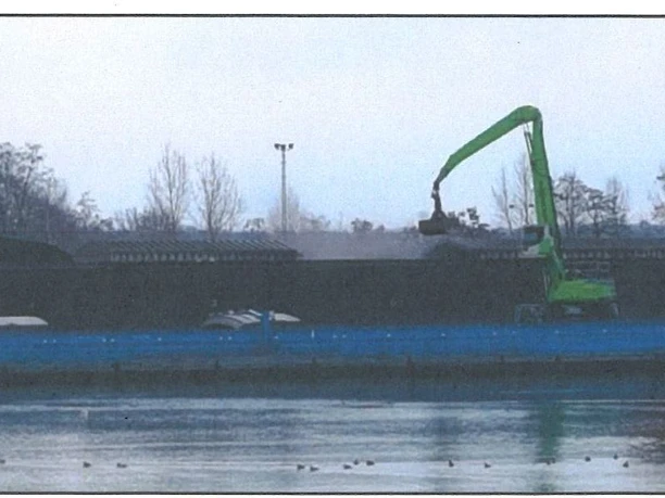 Kohlenumschlag im Hafen Salzgitter-Beddingen