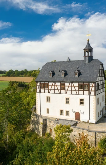Blick auf das Schloß Jößnitz bei Plauen