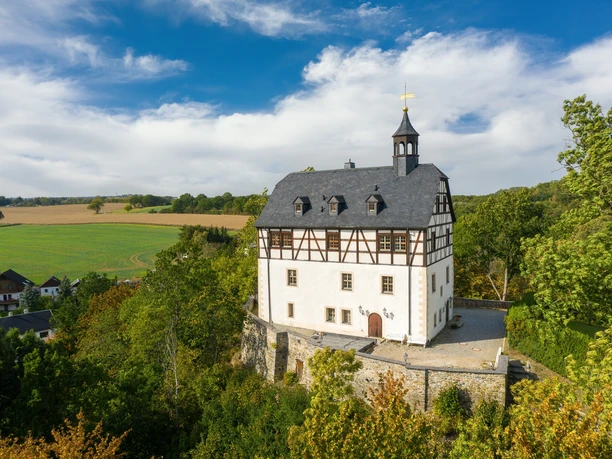 Blick auf das Schloß Jößnitz bei Plauen