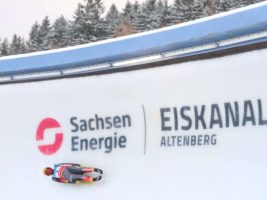 Rennrodeln an der Rennschlitten- und Bobbahn Altenberg
