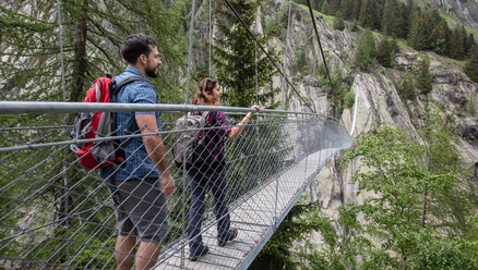 Fiescheralp - Burghütte Fieschertal - Aspi-Titter Hängebrücke - Bellwald