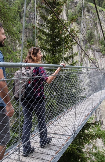 Fiescheralp - Burghütte Fieschertal - Aspi-Titter Hängebrücke - Bellwald