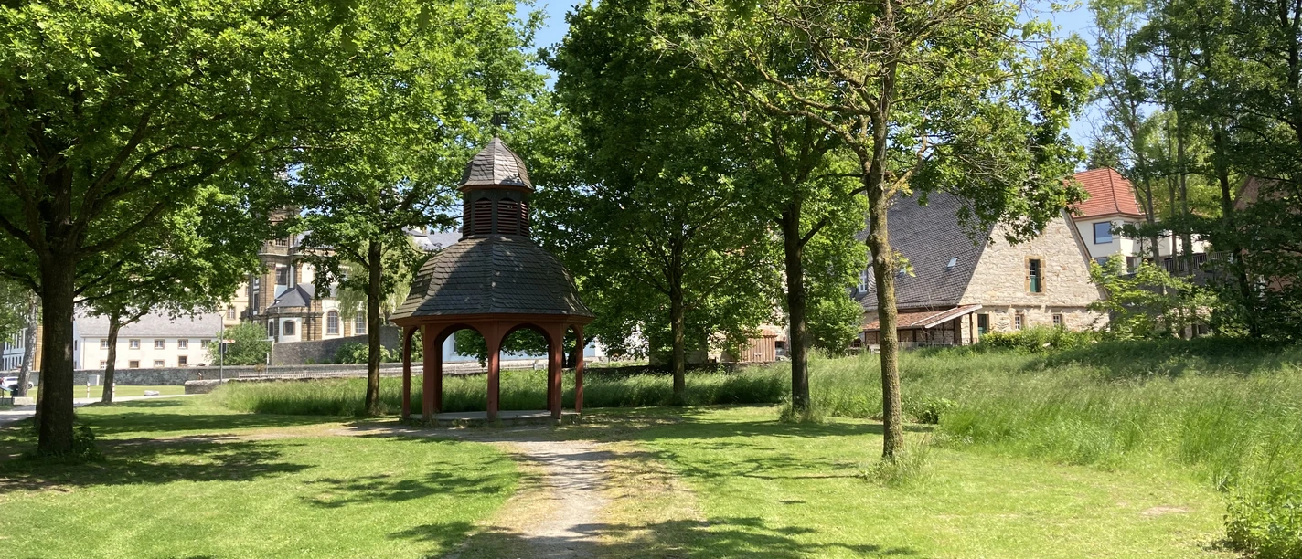 Der Schlaun-Pavillon in den Almeauen Der Schlaun-Pavillon in den Almeauen