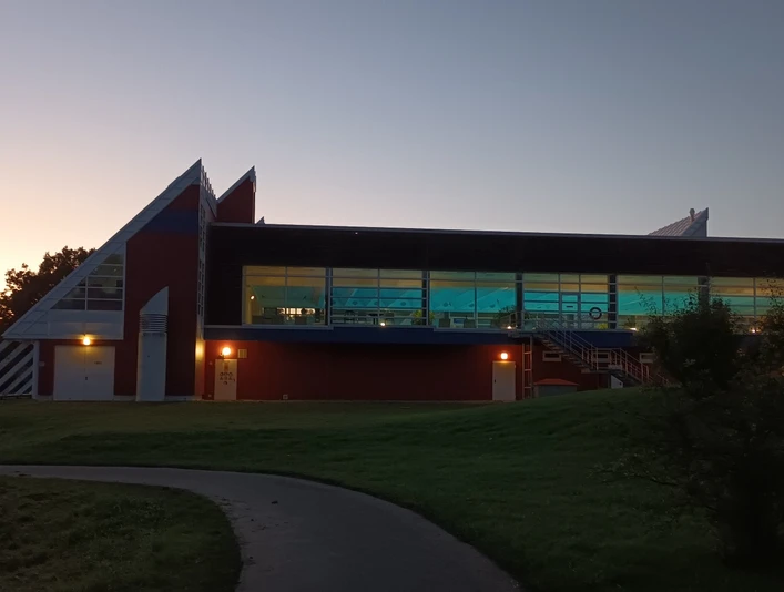 Abendstimmung am Thermalsolbad in Salzgitter-Bad