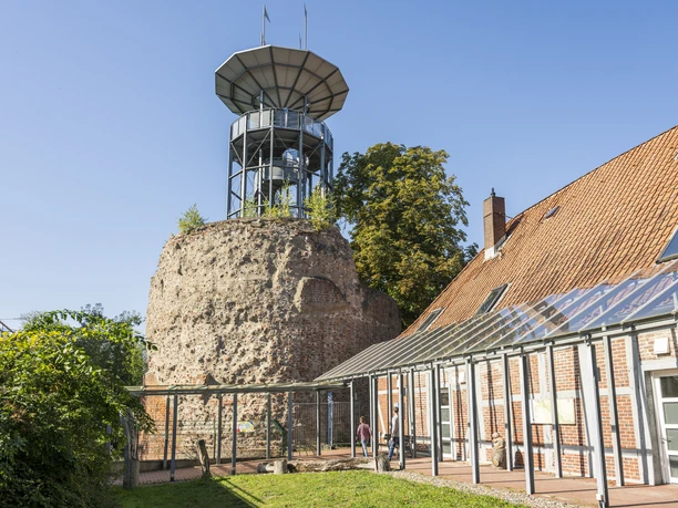 Aussichtsturm des Biosphaerium Eltalaue am Schloss Bleckede