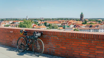 Stadtansicht Eilenburg mit Fahrrad