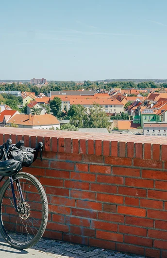 Stadtansicht Eilenburg mit Fahrrad