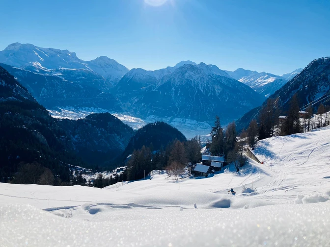 Winterwanderweg Tschuggen - Mittelstation Pendelbahn