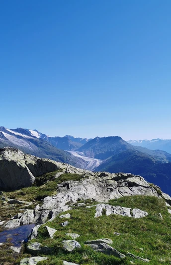 Aussicht auf Aletschgletscher