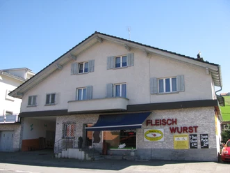 Küpfer's Dorfmetzg butcher's shop in the centre of Hasle village