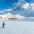 Schneeschuhlaufen Simplonpass beim Hospiz Simplon
