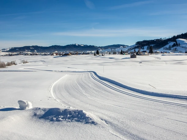 Traumhafte Aussicht auf das Klosterdorf Einsiedeln