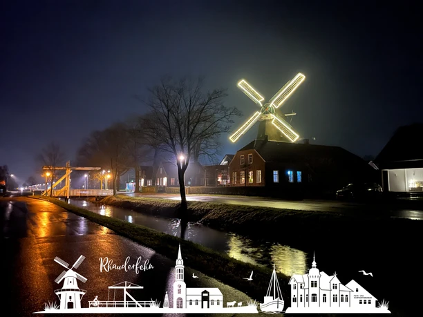 Weihnachten_an_der_Mühle_Hahnentange_Rhauderfehn