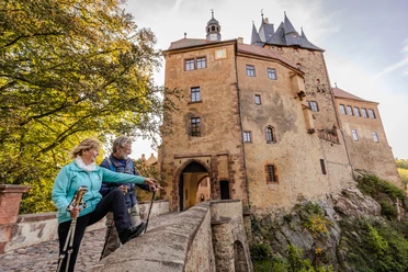 Burg Kriebstein als Ausflugsziel für Wanderer