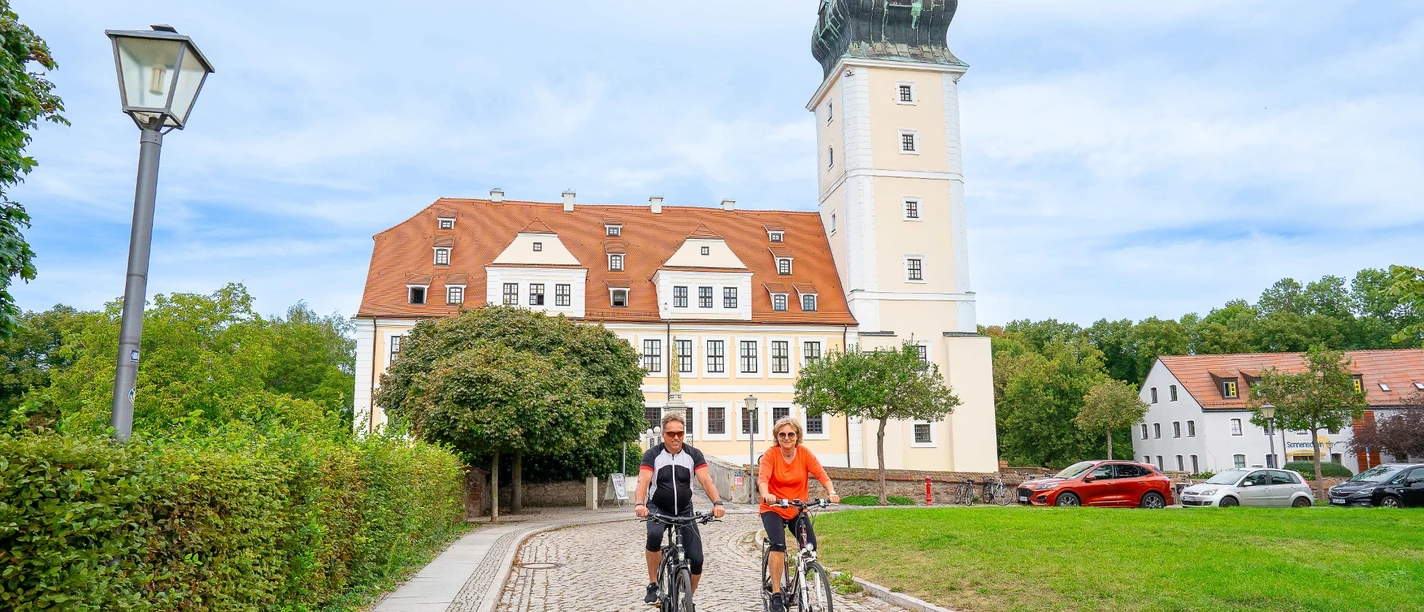 Radfahren am Barockschloss Delitzsch
