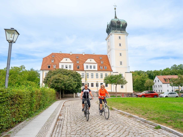 Radfahren am Barockschloss Delitzsch
