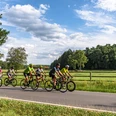 Genuss der Landschaft während der Rennradtour in der Gruppe Genuss der Landschaft während der Rennradtour in der Gruppe