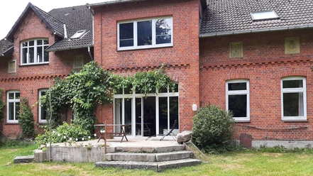Bouw van de vakantiewoning op Bioland-Hof Wilkens
