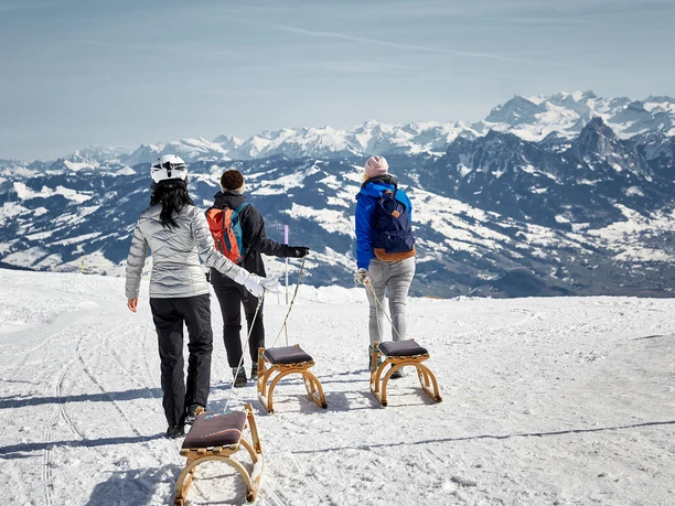 Schlitteln auf der Rigi