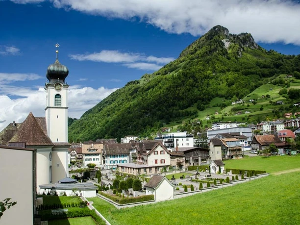 Blick auf das Dorf Gersau.