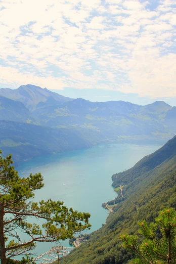 Blick über den Vierwaldstättersee Richtung Beckenried