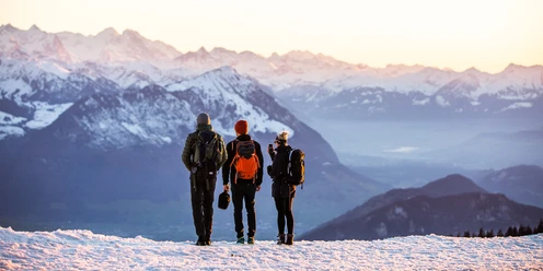 Winterwandern auf der Königin der Berge