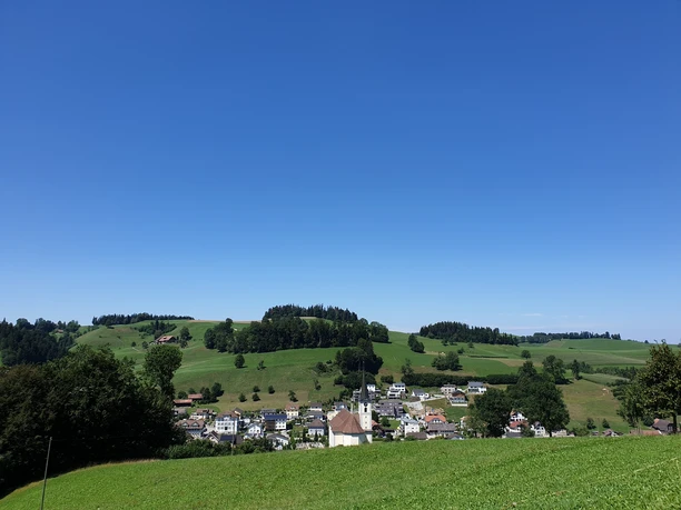 Blick zum Dorf Hergiswil