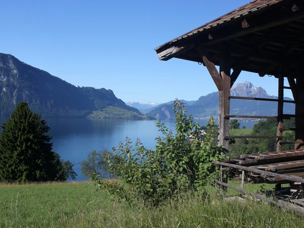 Aussicht auf Pilatus und Vierwaldstättersee