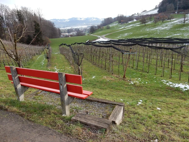 Sitzbank mit attraktiver Weitsicht