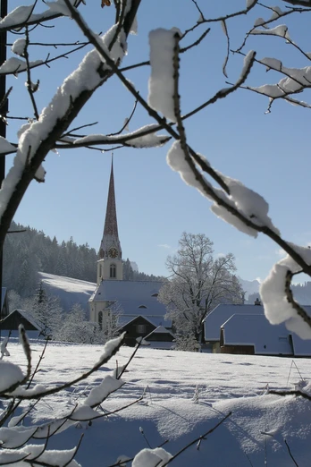 Wintermärchen im Dorf Marbach