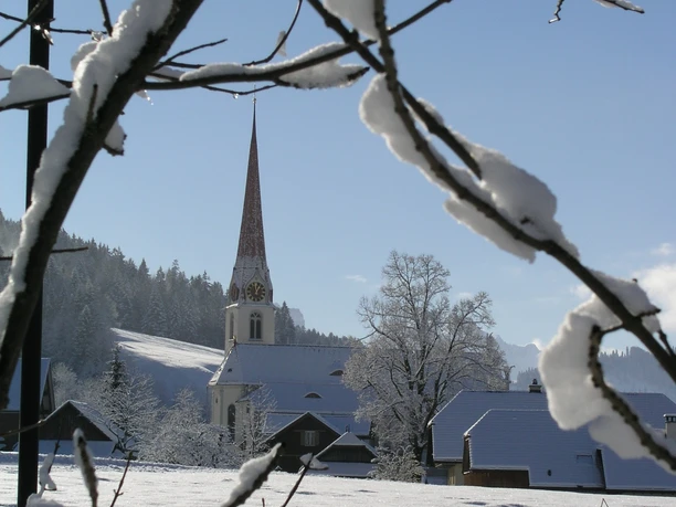 Wintermärchen im Dorf Marbach