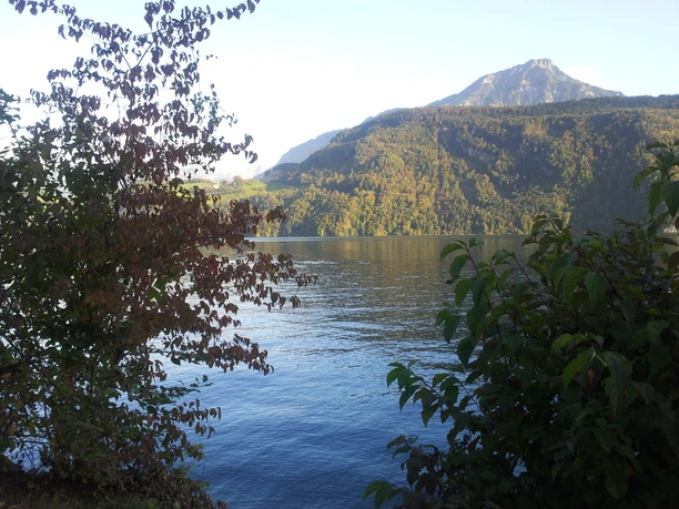 Blick über den Alpnachersee zum Stanserhorn