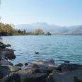 Seeweg Sachseln mit Aussicht über den See Richtung Giswil