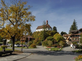 Dorfplatz Flüeli-Ranft mit Kirche
